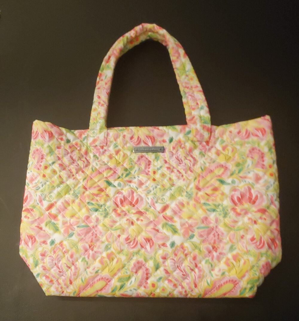 Katherine Way Resort Golf Tote Bag Yellow Pink NWOT,